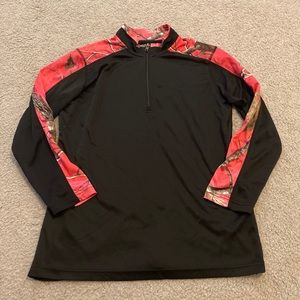 Quarter zip athletic jacket.